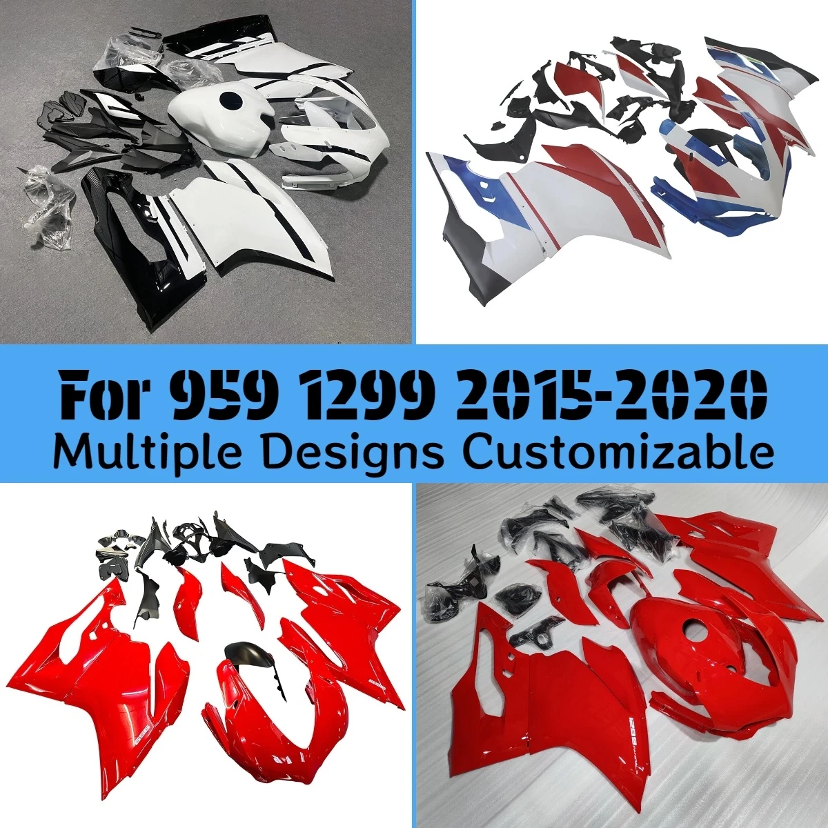 For DUCATI 959 2015-2020 Rebuilding Fairing Kit 1299 15-20 Motorcycle Panel ABS Plastic Cowling Fairings
For DUCATI 959 2015-2020 Rebuilding Fairing Kit 1299 15-20 Motorcycle Panel ABS Plastic Cowling Fairings
