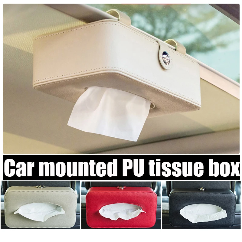 Car Tissue Box PU Leather Portable Napkin Holder Case Sun Visor Hanging Tissue Box Universal Car Accessories
Car Tissue Box PU Leather Portable Napkin Holder Case Sun Visor Hanging Tissue Box Universal Car Accessories