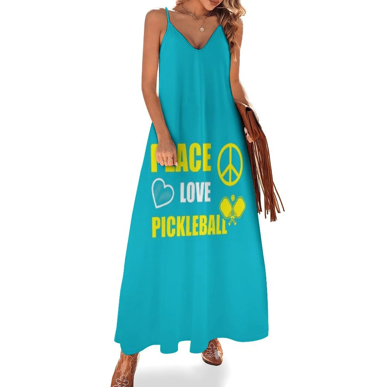 Peace Love Pickleball Sleeveless Long Dress Evening dresses clothing women summer 2025 Dress
Peace Love Pickleball Sleeveless Long Dress Evening dresses clothing women summer 2025 Dress