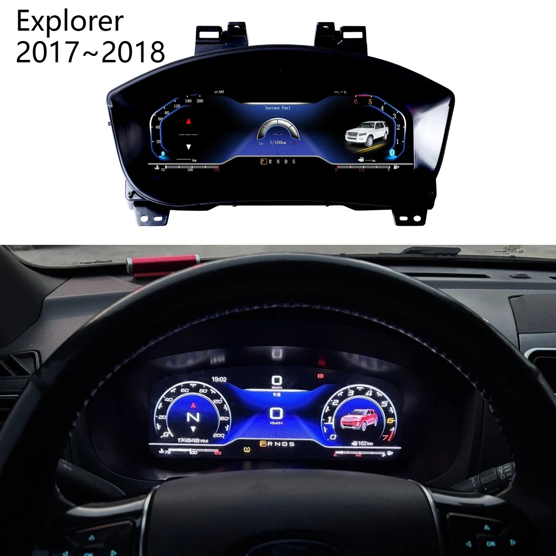 Dashboard For Ford Explorer 2017~2018 Cluster Screen 2K Digital speedometer LCD instrument panel 4+3 Colour UI
Dashboard For Ford Explorer 2017~2018 Cluster Screen 2K Digital speedometer LCD instrument panel 4+3 Colour UI