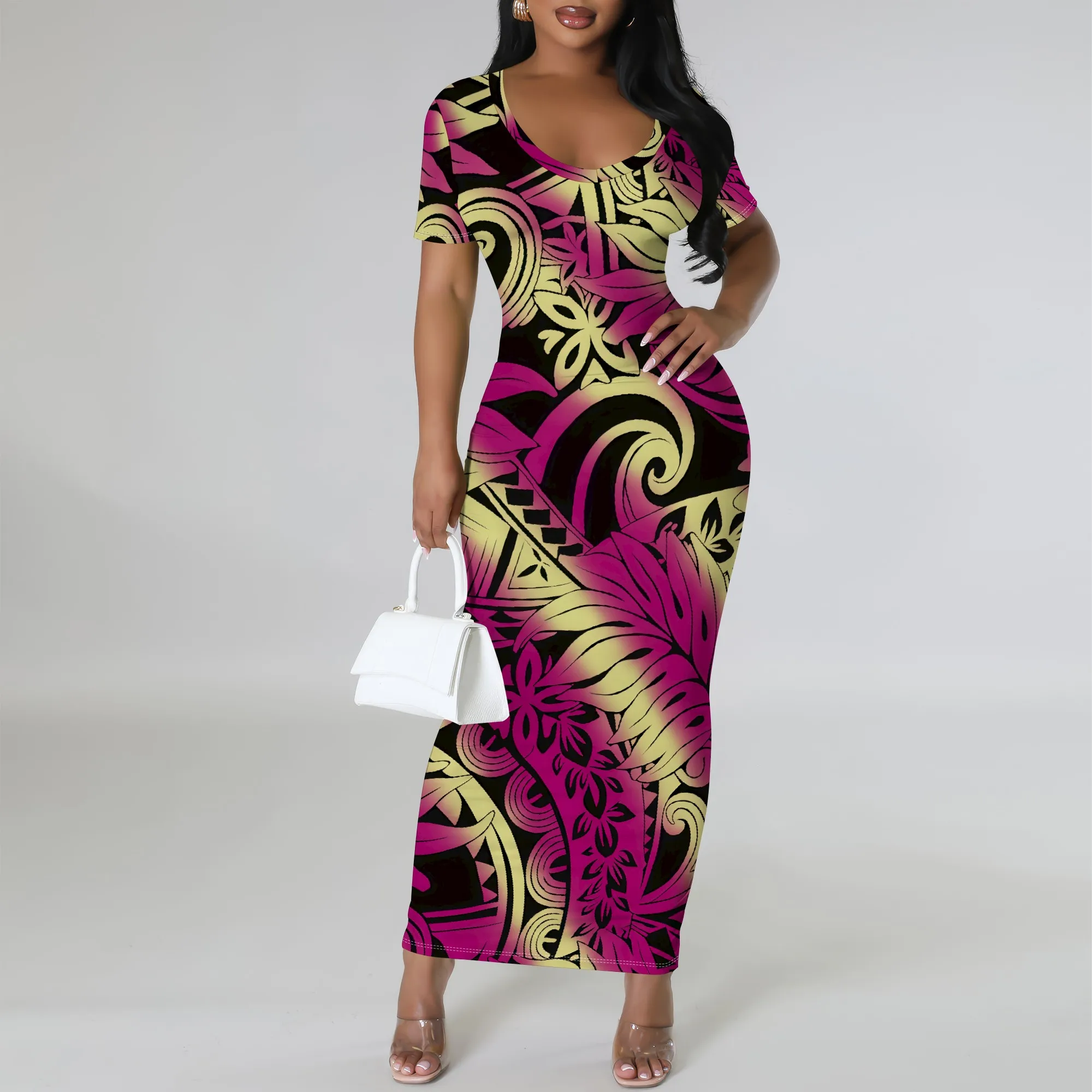 "Women’s Tribal Print Bodycon Maxi Dress Short Sleeve Slim Fit Long Gown for Summer Beach Vacation Party Festival S-3XL"
"Women’s Tribal Print Bodycon Maxi Dress Short Sleeve Slim Fit Long Gown for Summer Beach Vacation Party Festival S-3XL"