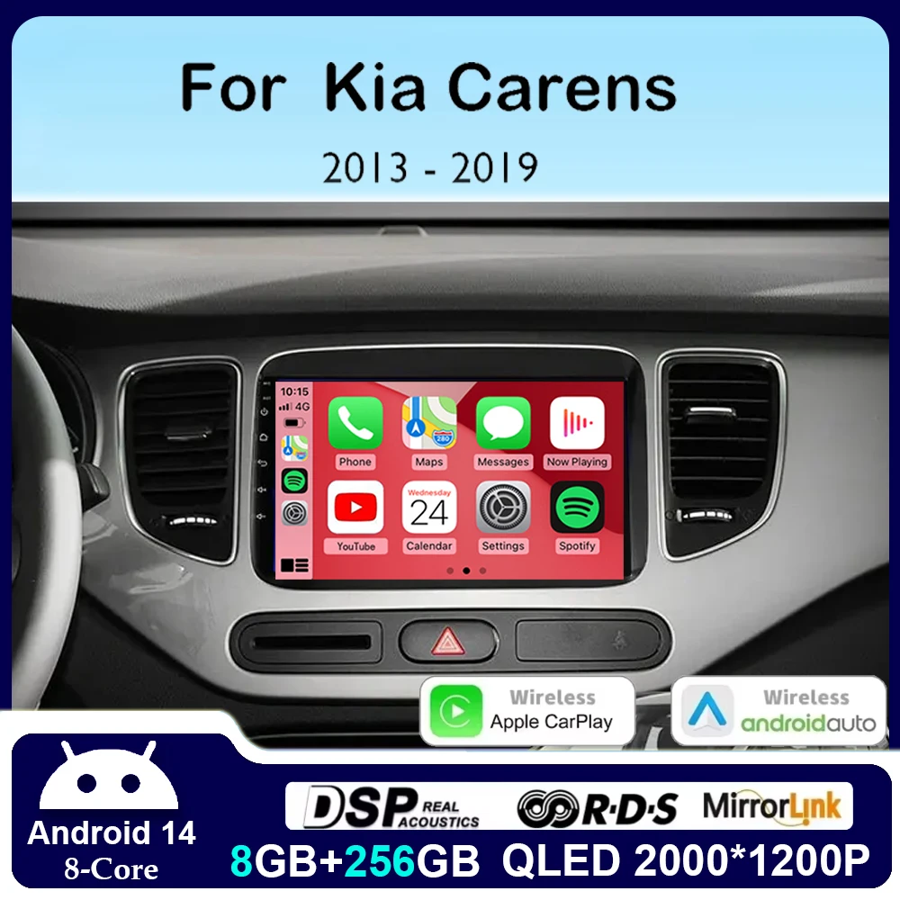 Android 14 for Kia Carens RP 3 III 2013 - 2019 Bluetooth Car Radio Stereo Carplay Wireless Screen Navigation Intelligent System
Android 14 for Kia Carens RP 3 III 2013 - 2019 Bluetooth Car Radio Stereo Carplay Wireless Screen Navigation Intelligent System
