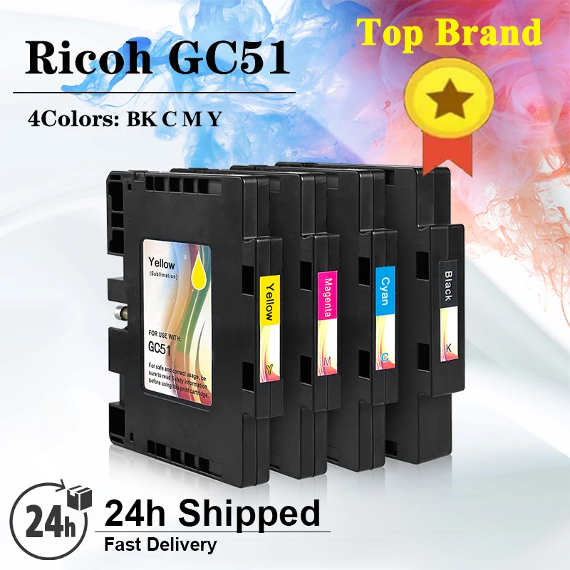 GC51 сублимационный картридж с чернилами совместимый с Ricoh SG3210 SG3210DNW принтер 4 цвета/комплект
GC51 сублимационный картридж с чернилами совместимый с Ricoh SG3210 SG3210DNW принтер 4 цвета/комплект