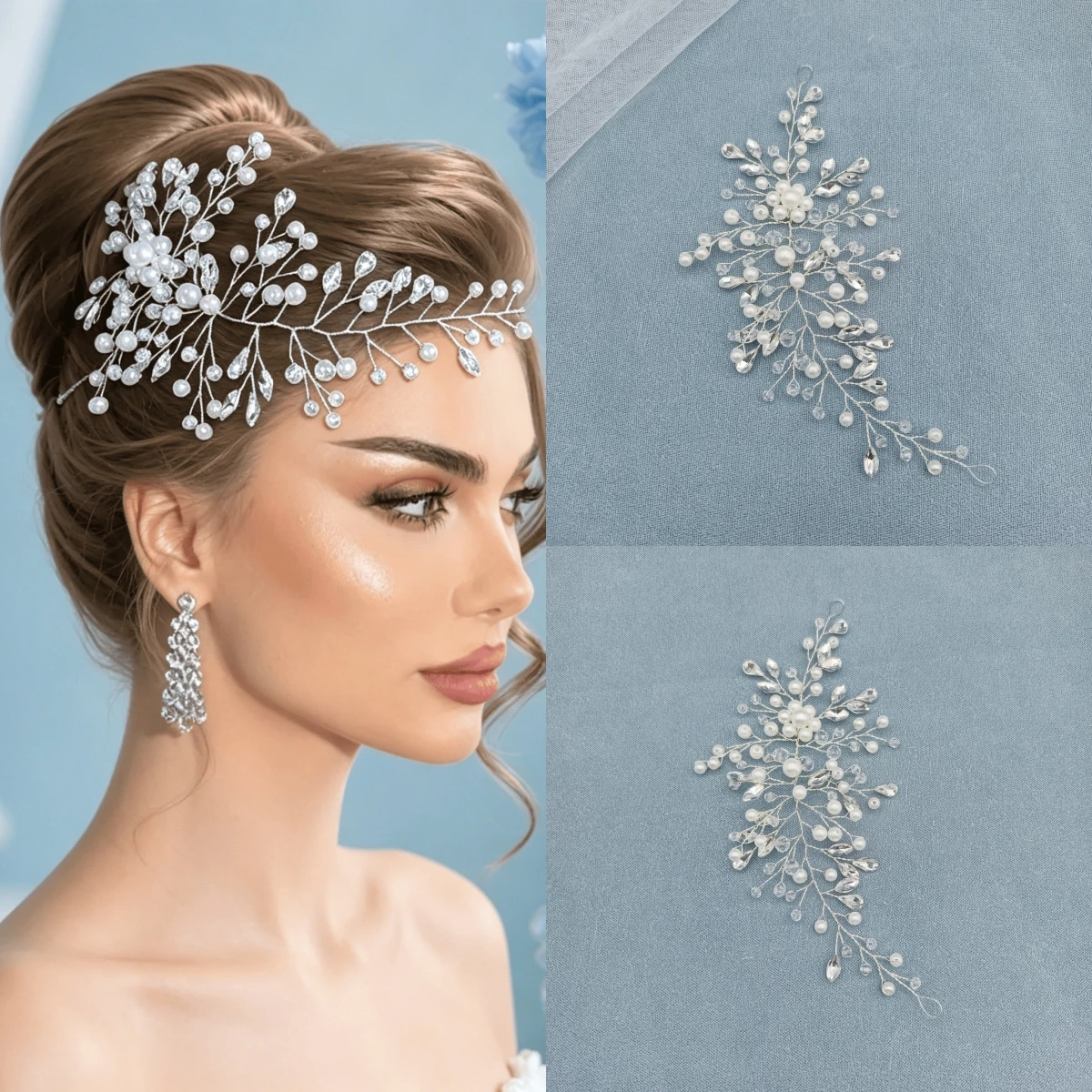 Handmade Fashion Crystal Hair Vine Headband Pearl Leaf Hairband Tiara Bridal Wedding Hair Accessories Jewelry Hair Vine Headband
Handmade Fashion Crystal Hair Vine Headband Pearl Leaf Hairband Tiara Bridal Wedding Hair Accessories Jewelry Hair Vine Headband