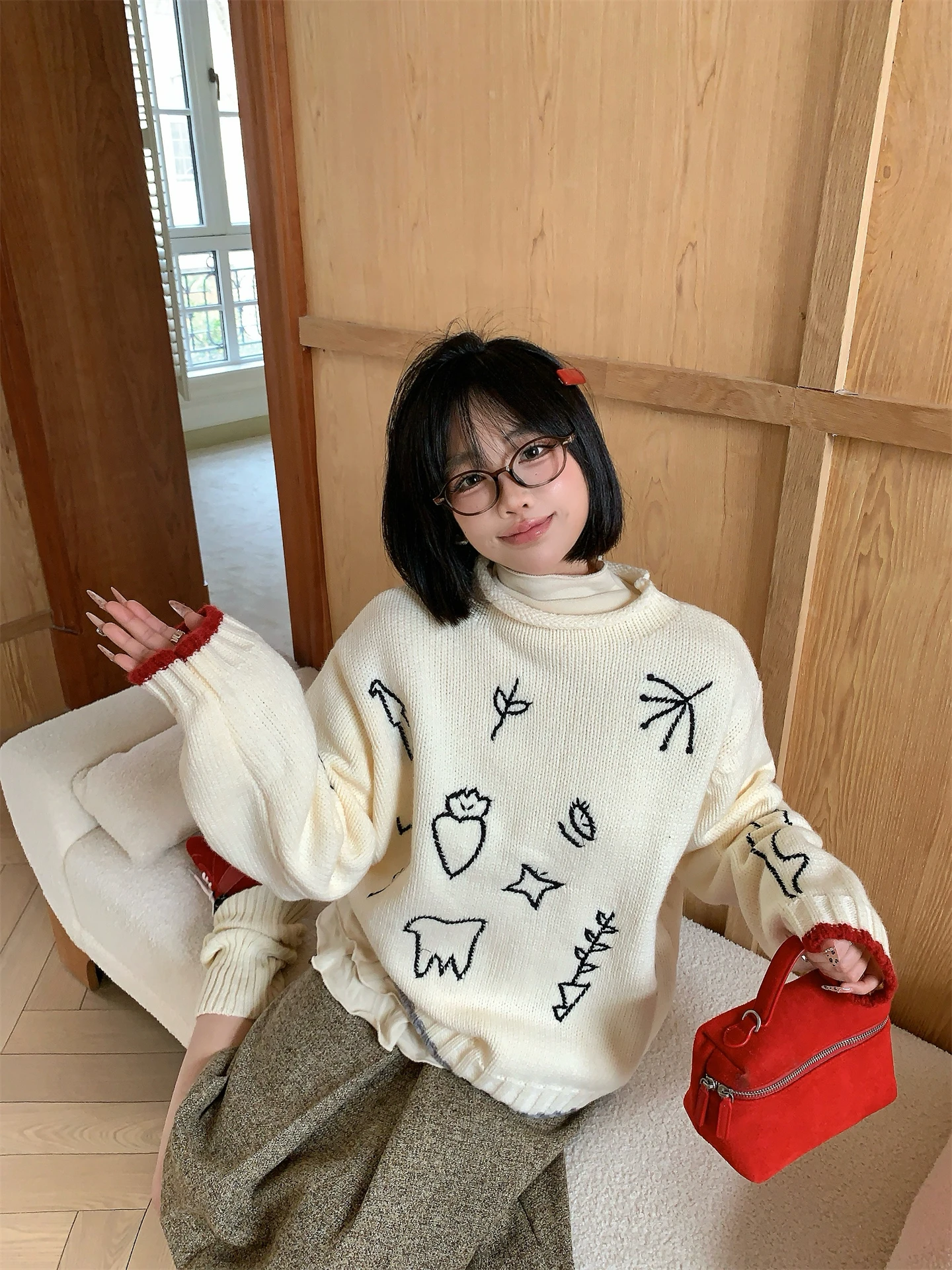 Cute fiti Oversized round Ne Long Sve Knitted Sweater Women's Casual Comfortable Winter Top Korean Sle Streetwear
Cute fiti Oversized round Ne Long Sve Knitted Sweater Women's Casual Comfortable Winter Top Korean Sle Streetwear