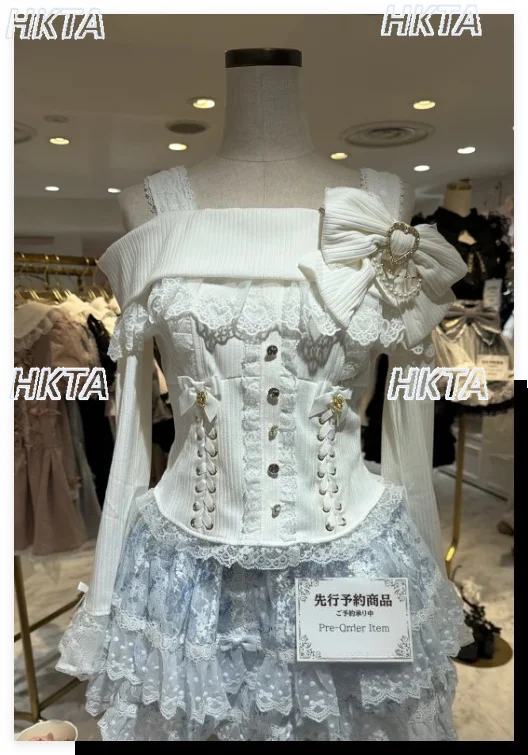 Japanese Sweet Lace Cute Bows Off-shoulder Long Sleeve Knitted Shirt Women 2026 Autum New Lolita Sweater Kawaii Black Sweaters
Japanese Sweet Lace Cute Bows Off-shoulder Long Sleeve Knitted Shirt Women 2026 Autum New Lolita Sweater Kawaii Black Sweaters