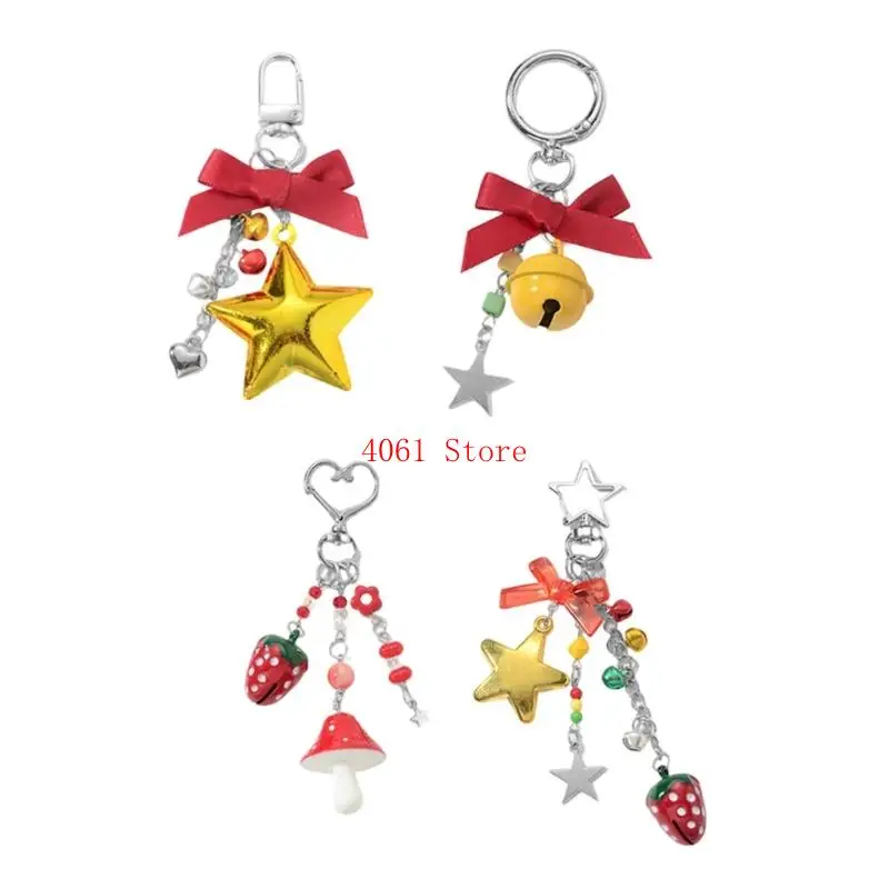 Holiday Bag Charm Keyring Christmas Ornament With Strawberry Bells Star Mushroom Resin Metal Gift For Festival Season
Holiday Bag Charm Keyring Christmas Ornament With Strawberry Bells Star Mushroom Resin Metal Gift For Festival Season