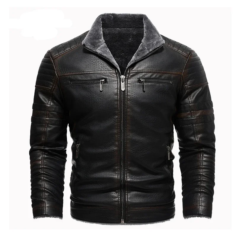 Men Outdoor Fleece Warm Windbreaker Jacket 3XL Winter Men's PU Leather Jackets Fashion Men Retro Motorcycle Zipper Leather Coats
Men Outdoor Fleece Warm Windbreaker Jacket 3XL Winter Men's PU Leather Jackets Fashion Men Retro Motorcycle Zipper Leather Coats