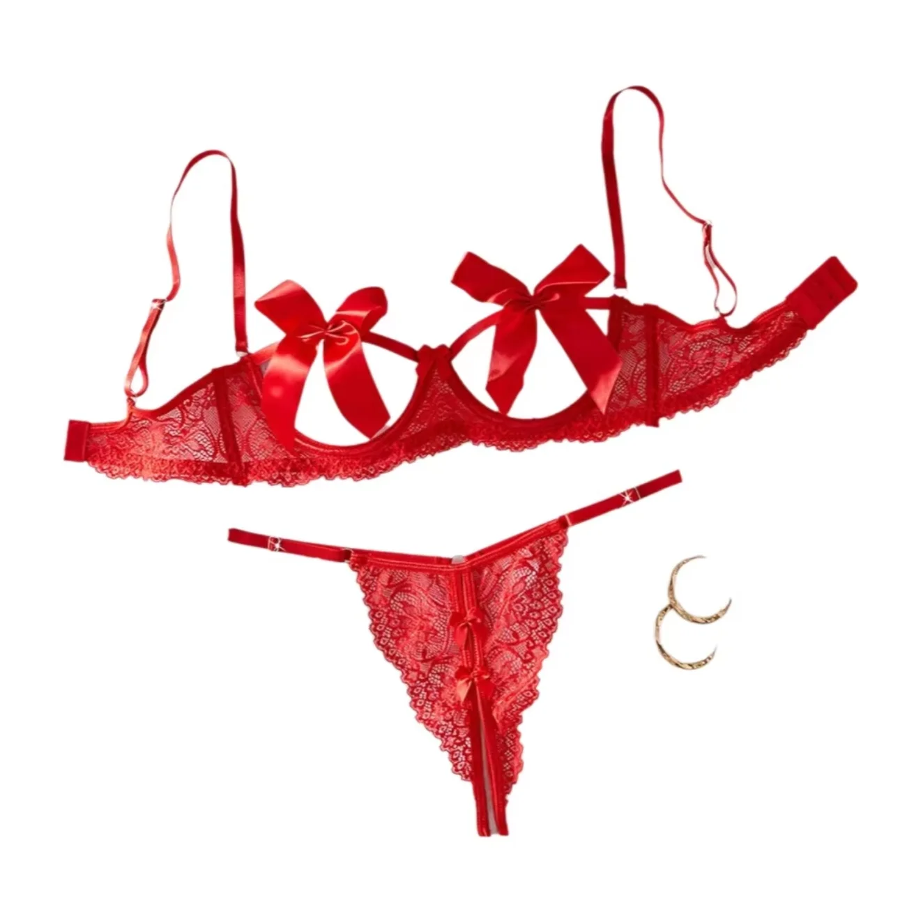 Sexy lingerie Red Lace Hollow-out With steel ring Push-up bra Perspective Crotch-opening Underwear set 18 xxx Erotic lingerie
Sexy lingerie Red Lace Hollow-out With steel ring Push-up bra Perspective Crotch-opening Underwear set 18 xxx Erotic lingerie