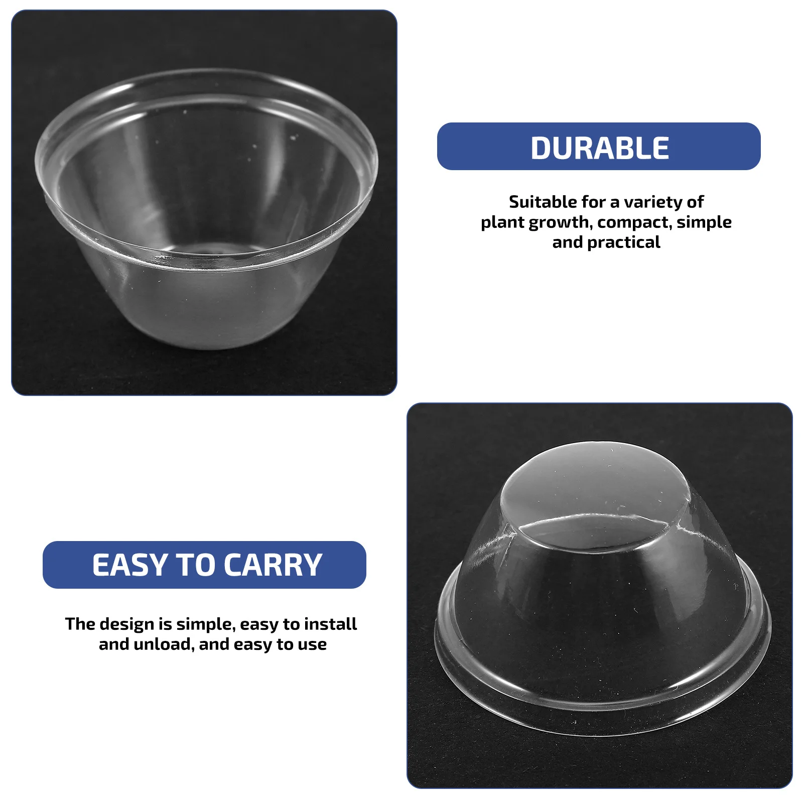 50Pcs Seedling Dome Covers for Hydroponics Transparent Soilless Plant Growing Lids Premium Plastic Cultivation Garden Grow Cover
50Pcs Seedling Dome Covers for Hydroponics Transparent Soilless Plant Growing Lids Premium Plastic Cultivation Garden Grow Cover