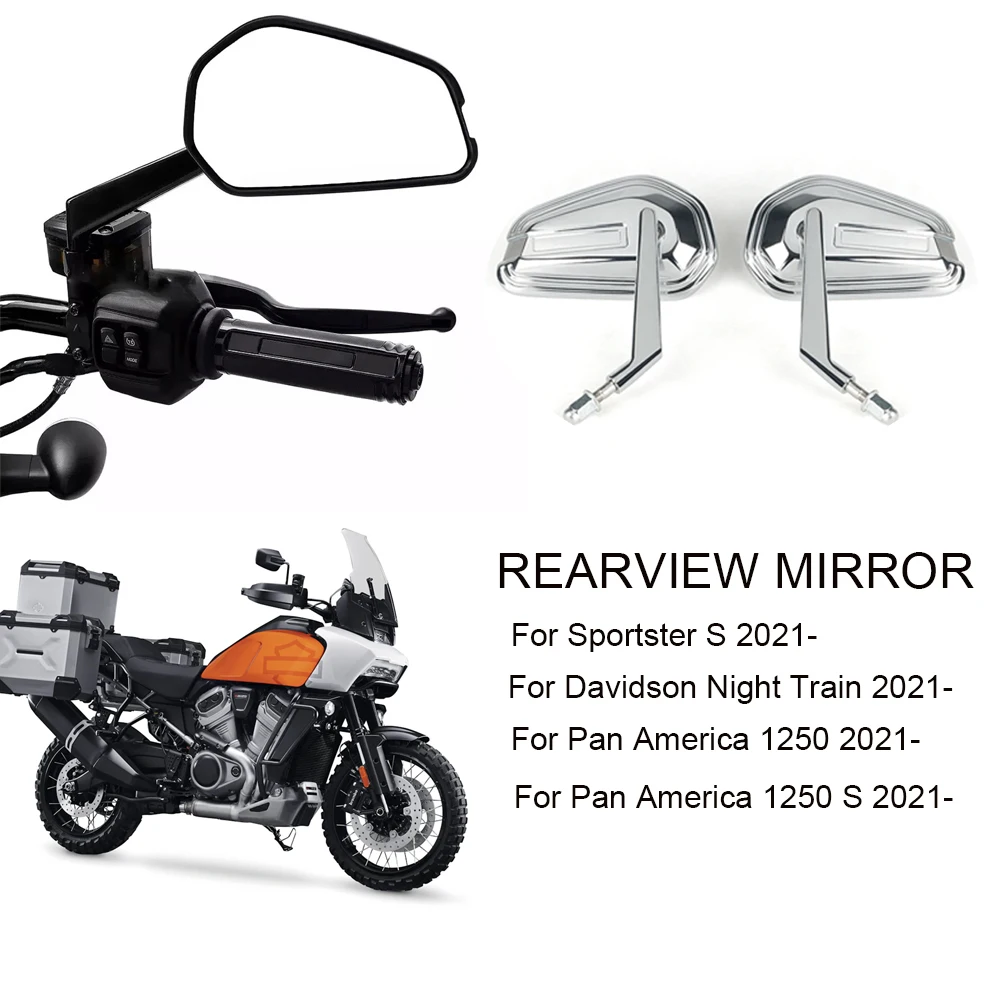 For Davidson Night Train Sportster S Pan America 1250 S 2021- Motorcycle Handlebar Side Mirrors Kit Rearview Rear View Mirror
For Davidson Night Train Sportster S Pan America 1250 S 2021- Motorcycle Handlebar Side Mirrors Kit Rearview Rear View Mirror