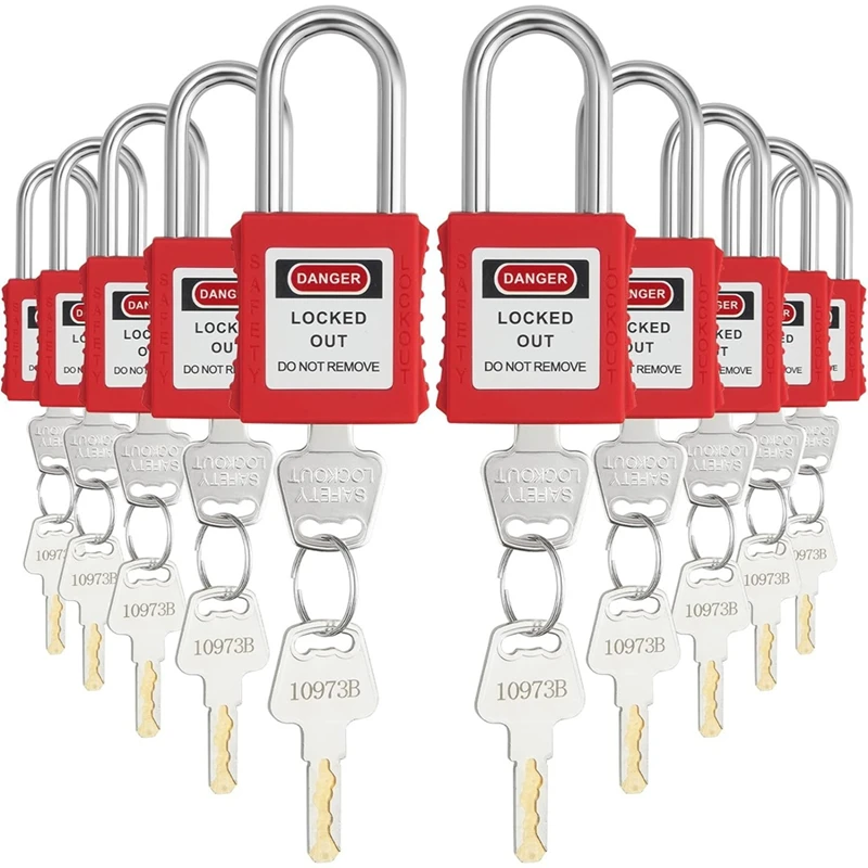 Набор замков PORK-Lockout Tagout, 10 шт. навесных замков для блокировки безопасности, защитные навесные замки с блокировкой бирки для электрической блокировки
Набор замков PORK-Lockout Tagout, 10 шт. навесных замков для блокировки безопасности, защитные навесные замки с блокировкой бирки для электрической блокировки