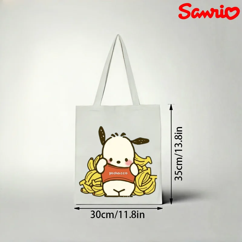 1pc Sanrio Pochacco Canvas Tote Bag, Banana Print Casual Shoulder Bag, Eco-friendly Reusable Handbag
1pc Sanrio Pochacco Canvas Tote Bag, Banana Print Casual Shoulder Bag, Eco-friendly Reusable Handbag