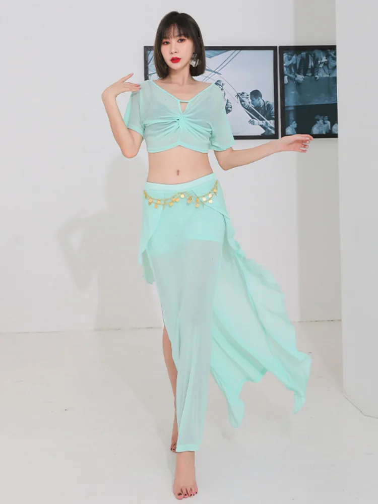 Summer Short Sleeved Belly Dance with Thin Shiny Slices High Slit Features Fluffy Collar Multi Colored Practice Dress
Summer Short Sleeved Belly Dance with Thin Shiny Slices High Slit Features Fluffy Collar Multi Colored Practice Dress