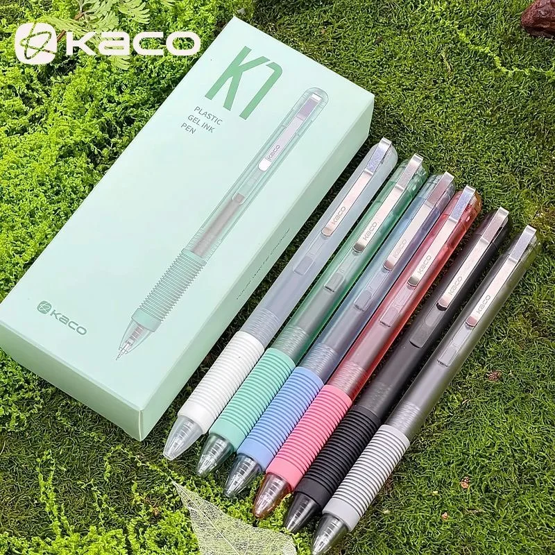 Выдвижная гелевая ручка KACO K1, разные цвета, черные чернила с тонкими точками 0,5 мм, минималистичный дизайн для плавного письма, работы, делать заметку
Выдвижная гелевая ручка KACO K1, разные цвета, черные чернила с тонкими точками 0,5 мм, минималистичный дизайн для плавного письма, работы, делать заметку