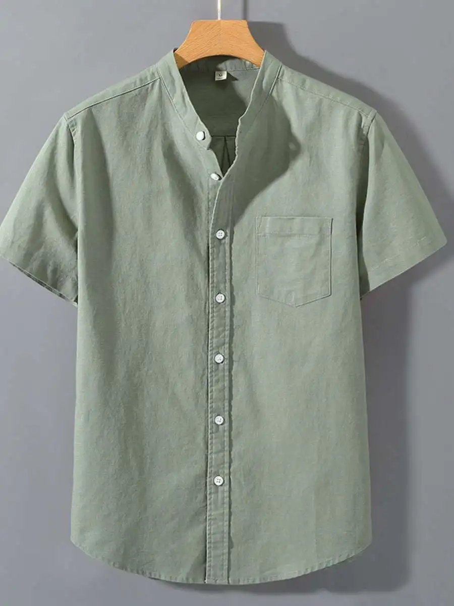 New Summer Cotton Linen ort Sve Men's irt Stand Collar Loose Men's Casual Breathable Linen Blouse Thin Spring Summer
New Summer Cotton Linen ort Sve Men's irt Stand Collar Loose Men's Casual Breathable Linen Blouse Thin Spring Summer