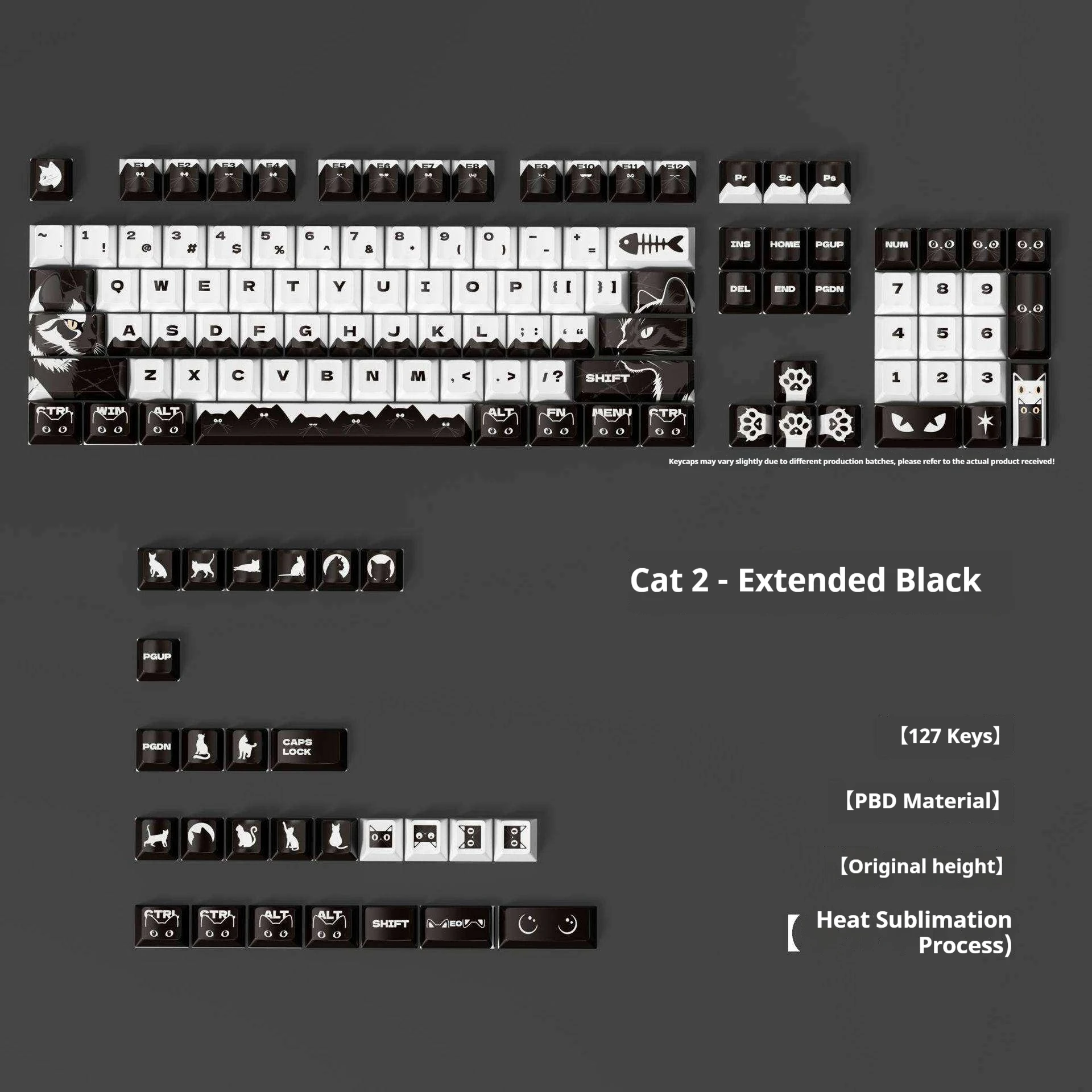 Personalized keycaps Keycaps PBT five-sided sublimation Original height 127 keys Customized mechanical keyboard keycaps
Personalized keycaps Keycaps PBT five-sided sublimation Original height 127 keys Customized mechanical keyboard keycaps