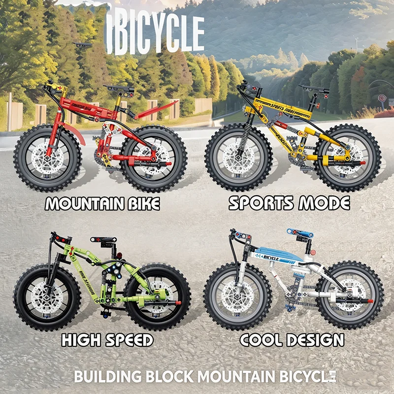 Cool Off-Road Bike Building Blocks, Stress Relief Technic Bricks Model, Stable Splicing Mountain Bicycle Assembly Toy for Kids H
Cool Off-Road Bike Building Blocks, Stress Relief Technic Bricks Model, Stable Splicing Mountain Bicycle Assembly Toy for Kids H
