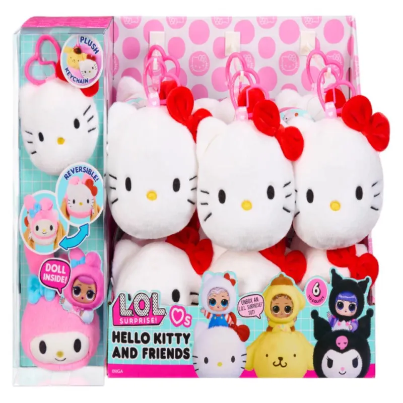 Hello Kitty & Friends LOL Surprise Reversible Plush Blind Box Keychain Kawaii Collectible Bag Charm with Mini Doll Surprise Gift
Hello Kitty & Friends LOL Surprise Reversible Plush Blind Box Keychain Kawaii Collectible Bag Charm with Mini Doll Surprise Gift