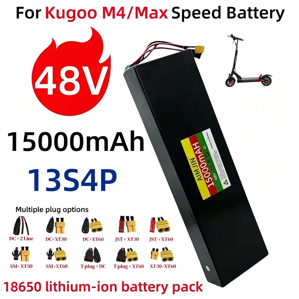 13S4P 48V 15Ah Battery Pack for Kugoo M4/M4Pro/M5/M5Pro Electric Scooter-1000watt 18650 Lithium ion
13S4P 48V 15Ah Battery Pack for Kugoo M4/M4Pro/M5/M5Pro Electric Scooter-1000watt 18650 Lithium ion