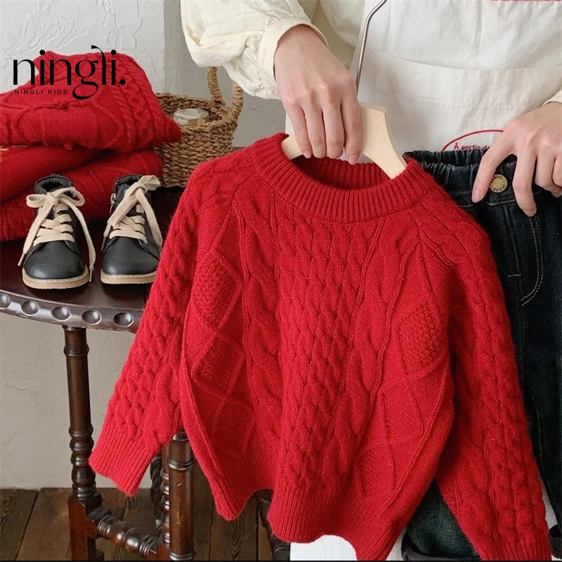 Kids' Sweater Winter Boys and Girls Retro Twist Pullover Baby New Year Fashionable Sweater Clothes Thick Fashion
Kids' Sweater Winter Boys and Girls Retro Twist Pullover Baby New Year Fashionable Sweater Clothes Thick Fashion