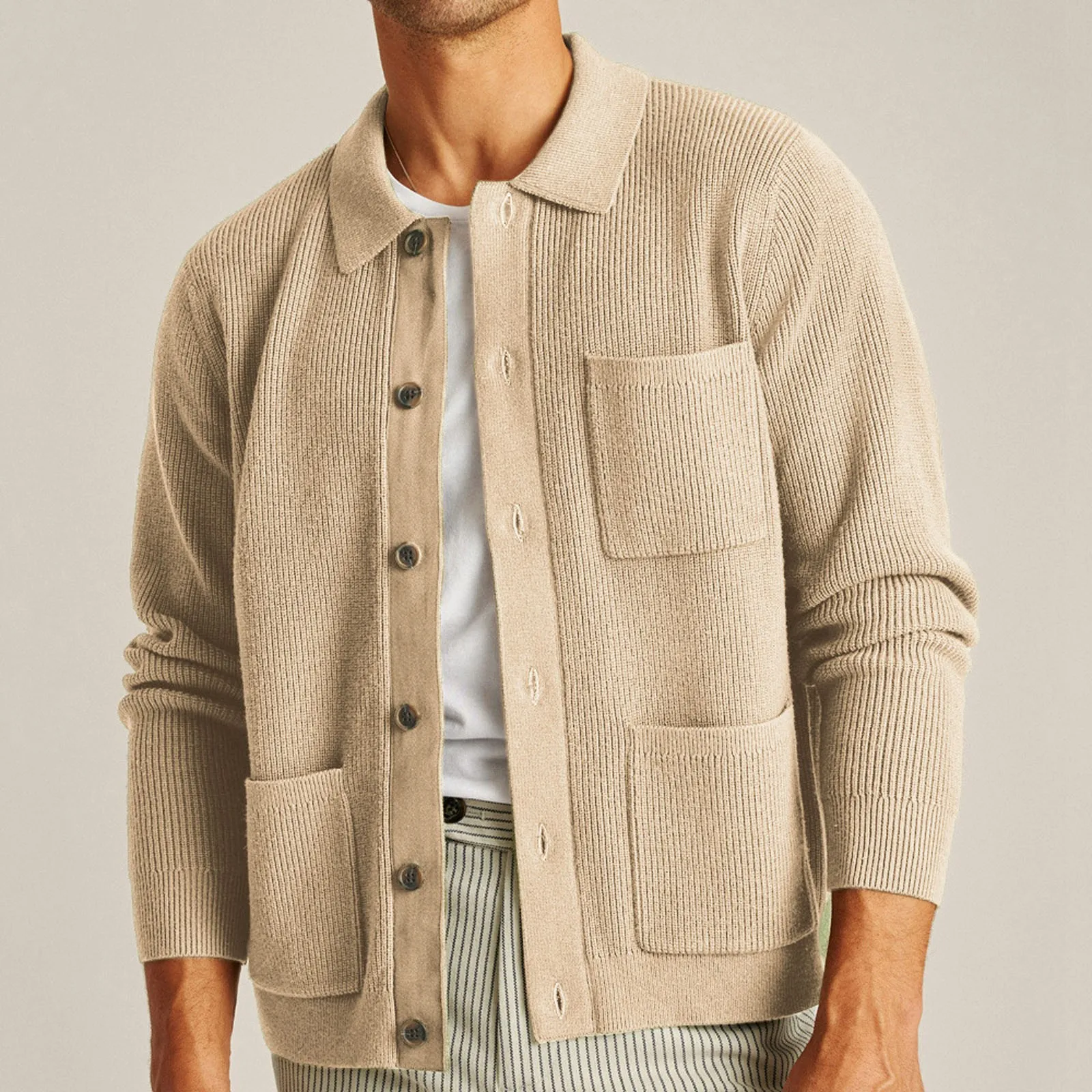 Men'S Winter Down Jacket Korean Multi-Pocket Business Cashmere Cardigans Large Size Lapels Vintage Wool Plain Sweaters Knitwear
Men'S Winter Down Jacket Korean Multi-Pocket Business Cashmere Cardigans Large Size Lapels Vintage Wool Plain Sweaters Knitwear