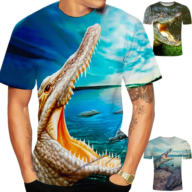 Summer Sea Dream Animals crocodile printed fish 3D T-shirt New Fashion men short sleeve tee
Summer Sea Dream Animals crocodile printed fish 3D T-shirt New Fashion men short sleeve tee