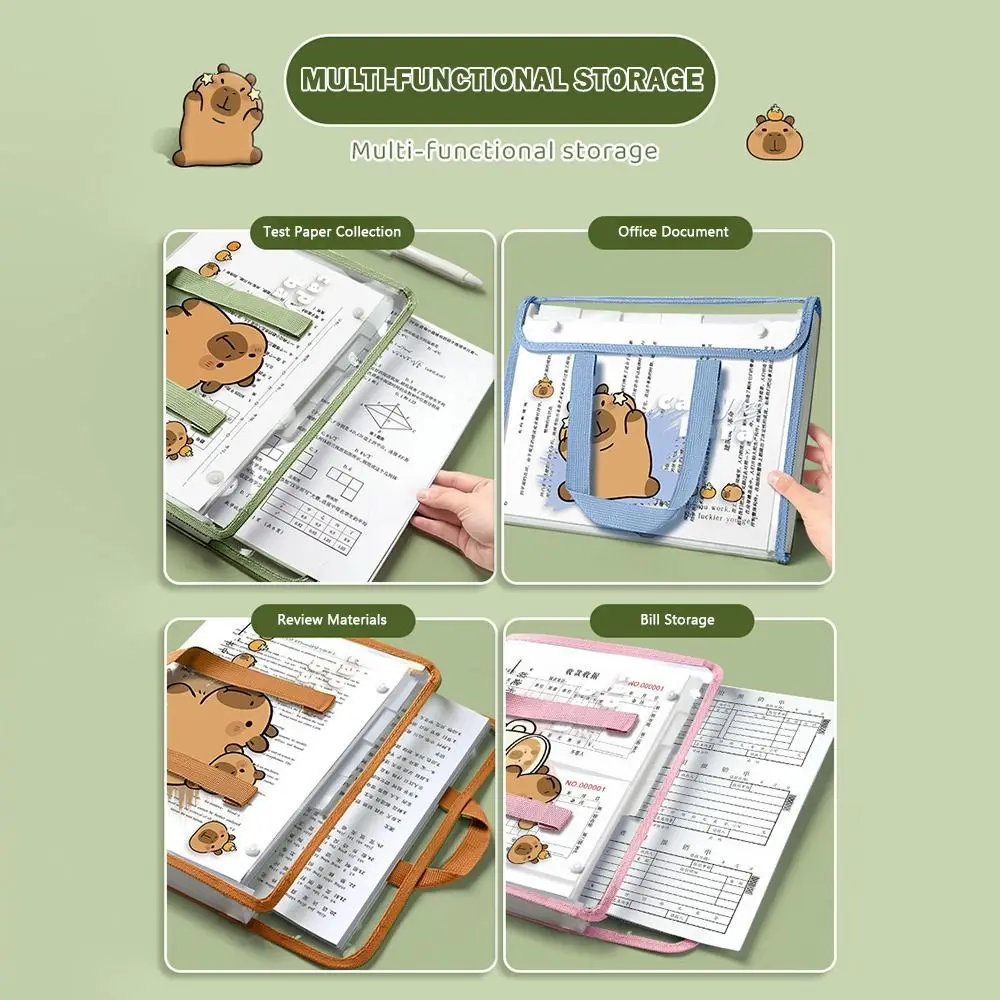 13 Pockets Capybara Expanding File Bag Waterproof Transparent Test Paper Storage Bag Cute Large Capacity Archive Bag Gifts
13 Pockets Capybara Expanding File Bag Waterproof Transparent Test Paper Storage Bag Cute Large Capacity Archive Bag Gifts