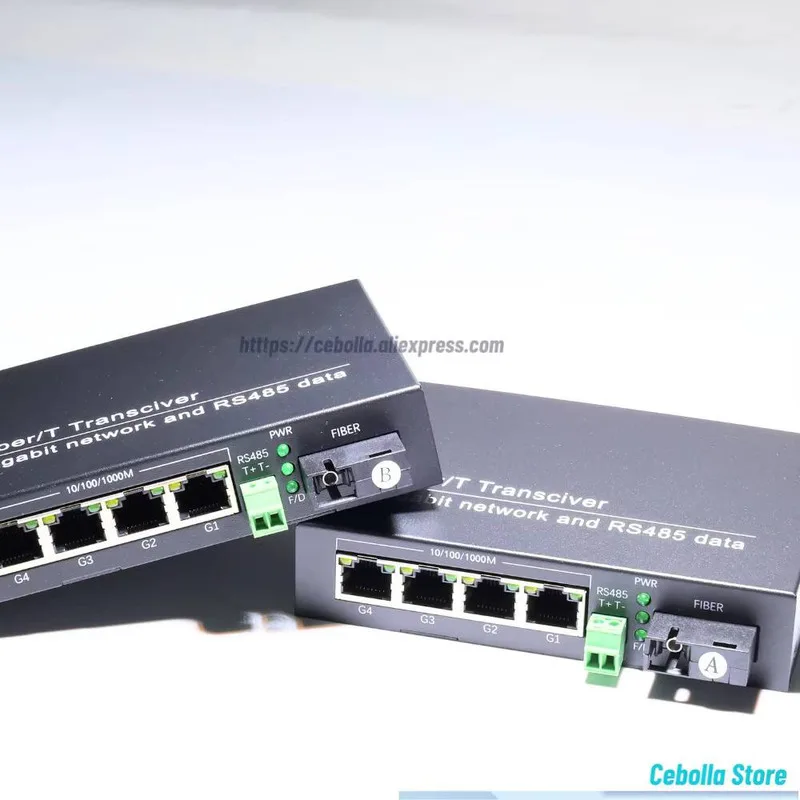Optical Media Converter 1 RS485+4 Gigabit Ports 20km SX SM SC RS485 to Ethernet Fiber Converter Plug and Play 1 Pairs
Optical Media Converter 1 RS485+4 Gigabit Ports 20km SX SM SC RS485 to Ethernet Fiber Converter Plug and Play 1 Pairs