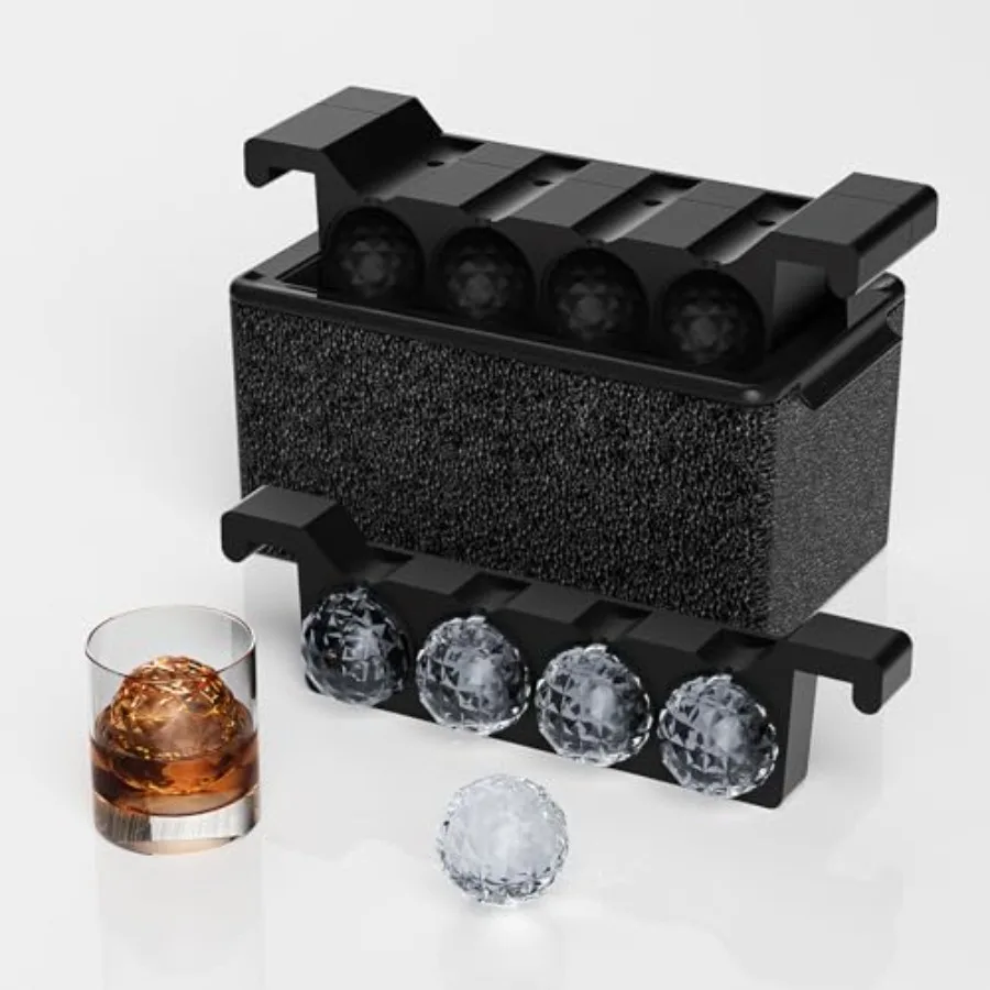 Clear Ice Ball Maker MoldWhiskey Ice Cubes Mold 8 Distinctive 2" Crystal Clear Ice Balls for Cocktails and Drinks Fun Shapes Ic
Clear Ice Ball Maker MoldWhiskey Ice Cubes Mold 8 Distinctive 2" Crystal Clear Ice Balls for Cocktails and Drinks Fun Shapes Ic