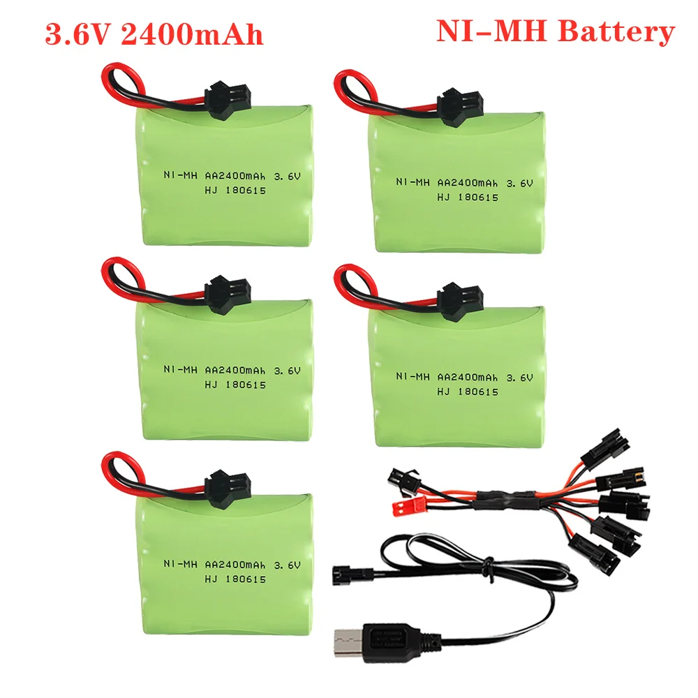 NI-MH AA 2800mah 3.6v Battery With USB Charger Set For Rc Toy Car Tank Train Robot Gun Parts RC Boats 3.6v Rechargeable Battery
NI-MH AA 2800mah 3.6v Battery With USB Charger Set For Rc Toy Car Tank Train Robot Gun Parts RC Boats 3.6v Rechargeable Battery