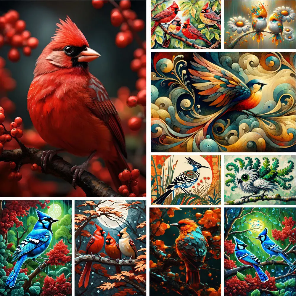 Bird Cardinal Blue Jay Printed Cross Stitch Complete Kit DIY Embroidery Craft Knitting Hobby Handicraft Jewelry Different Mulina
Bird Cardinal Blue Jay Printed Cross Stitch Complete Kit DIY Embroidery Craft Knitting Hobby Handicraft Jewelry Different Mulina