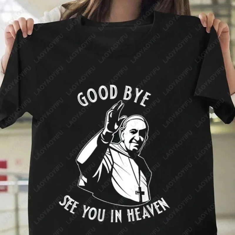 RIP Pope Francis See You in Heaven T-shirt 1936-2025 Shirt Vintage Harajuku Aesthetic Cotton Tshirt Men Women Short-sleeve Tees
RIP Pope Francis See You in Heaven T-shirt 1936-2025 Shirt Vintage Harajuku Aesthetic Cotton Tshirt Men Women Short-sleeve Tees