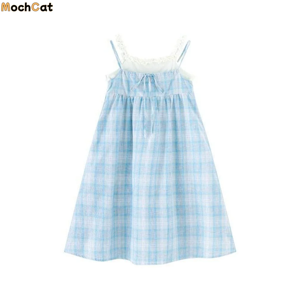 Fashion Loose Girls Princess Grid Dress Teenagers Party Summer Kids Dresses Sweet Beach Vacation Children Sling Dress Summer
Fashion Loose Girls Princess Grid Dress Teenagers Party Summer Kids Dresses Sweet Beach Vacation Children Sling Dress Summer