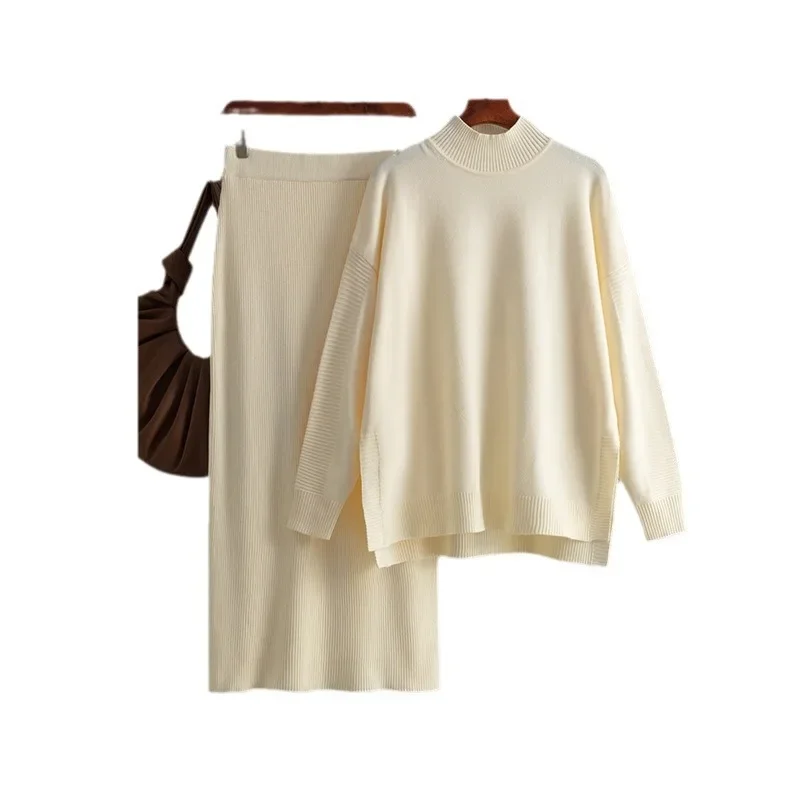 Комплект женского свитера - Новое поступление осени/зимы 2024, однотонный свитер с высоким воротником и юбка-карандаш, комплект из двух предметов
Комплект женского свитера - Новое поступление осени/зимы 2024, однотонный свитер с высоким воротником и юбка-карандаш, комплект из двух предметов