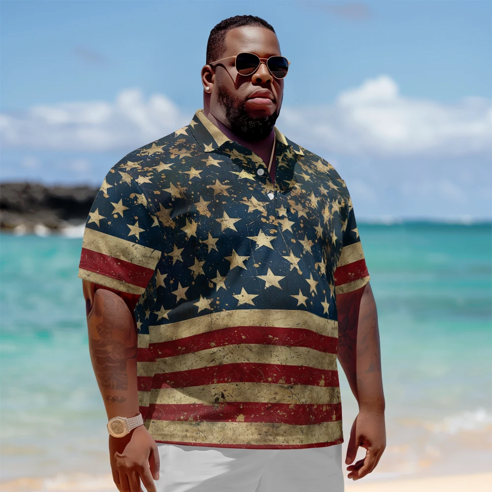 1 men's plus size polo shirt with summer retro national flag print casual lapel button suitable for shopping and golf
1 men's plus size polo shirt with summer retro national flag print casual lapel button suitable for shopping and golf