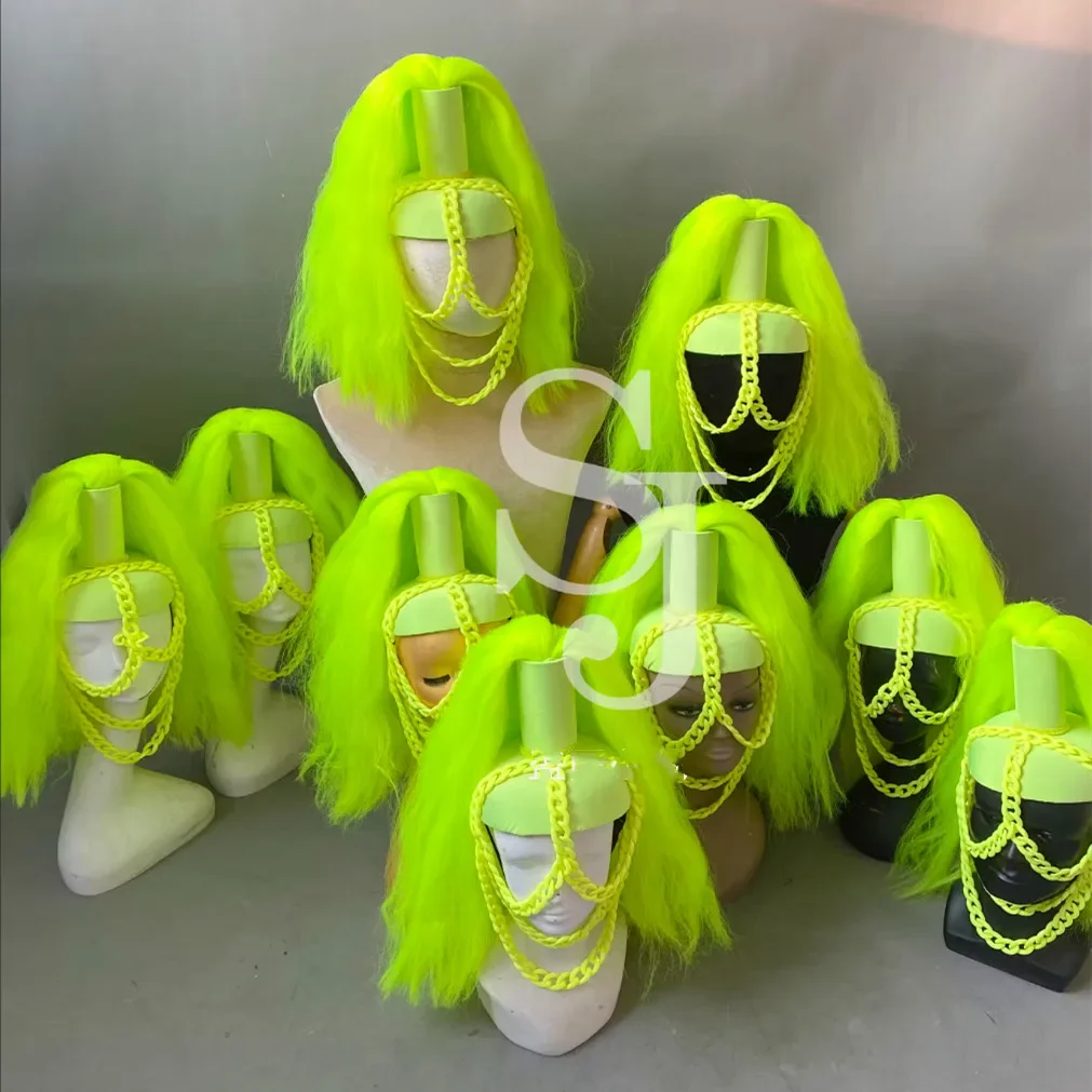 Black Purple White Fluorescent Yellow Bar Stage Performance Wig Headgear Prop Accessories Cosplay Dance Costume
Black Purple White Fluorescent Yellow Bar Stage Performance Wig Headgear Prop Accessories Cosplay Dance Costume
