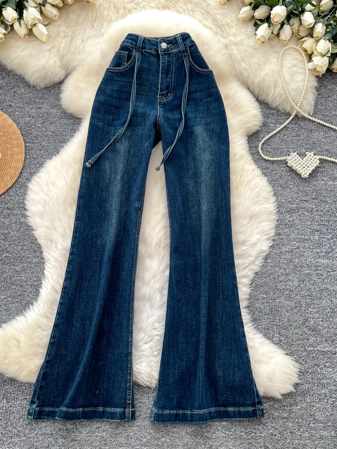 American Style Retro High Waist Tie Dye Jeans Flared Pants Women Loose Slim Wide Leg Long Trousers Spring New Arrival
American Style Retro High Waist Tie Dye Jeans Flared Pants Women Loose Slim Wide Leg Long Trousers Spring New Arrival