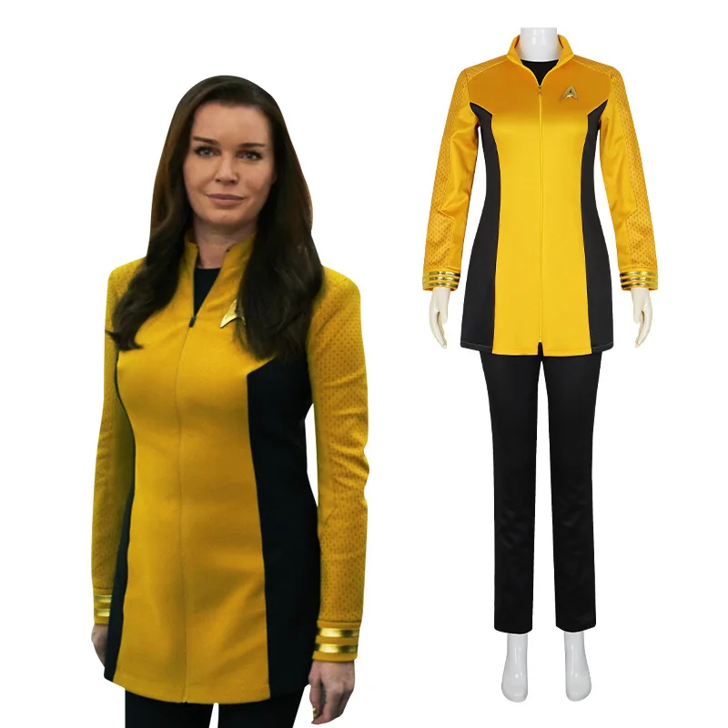 Star Trek Strange New Worlds Cosplay Costumes Space Travel Duty Uniform Fantasia Coat Brooch Disguise Women Halloween Party Suit
Star Trek Strange New Worlds Cosplay Costumes Space Travel Duty Uniform Fantasia Coat Brooch Disguise Women Halloween Party Suit