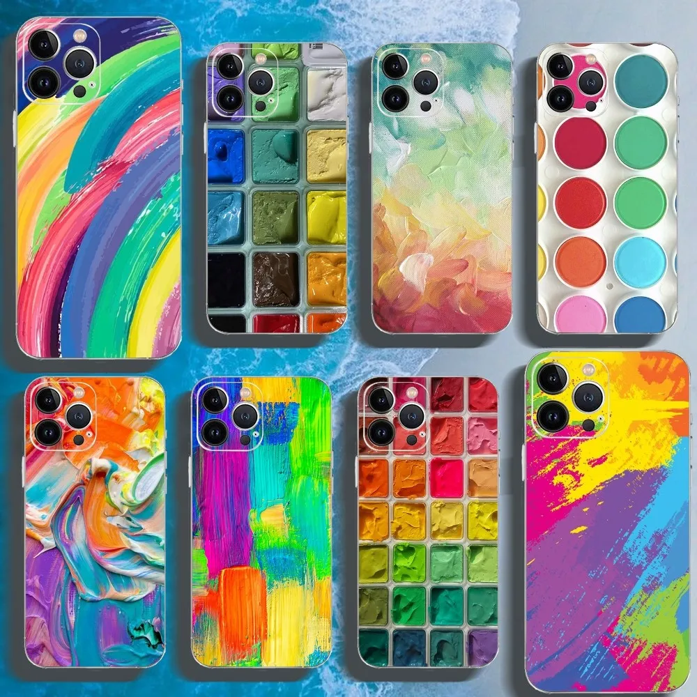 Watercolor Paint Palette Phone Case For Iphone 16 15 11 13 14 Pro Max 7 8 Plus X Xr Xs Max Se2020 12mini Transparent Cover
Watercolor Paint Palette Phone Case For Iphone 16 15 11 13 14 Pro Max 7 8 Plus X Xr Xs Max Se2020 12mini Transparent Cover