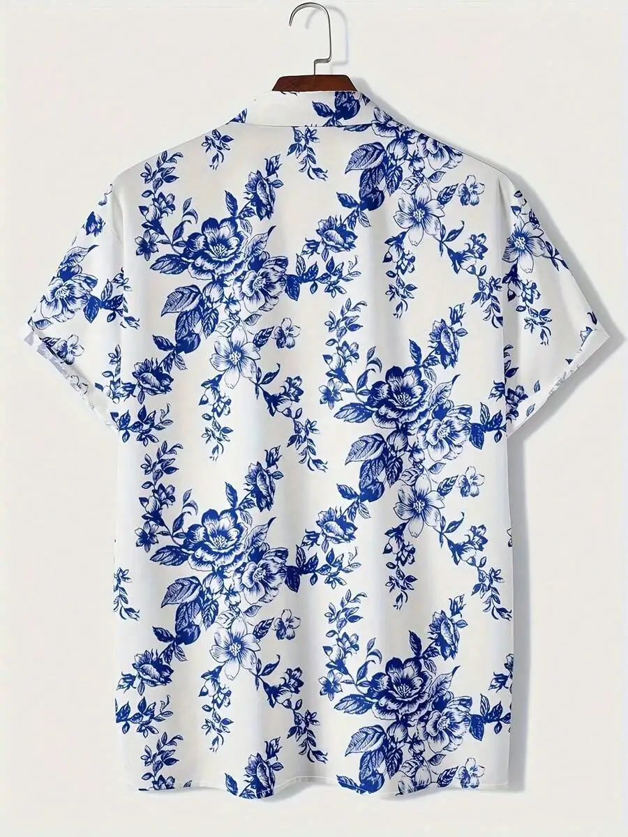 Blue Floral Hawaiian Shirt Men Casual Lightweight Summer Beachwear
Blue Floral Hawaiian Shirt Men Casual Lightweight Summer Beachwear