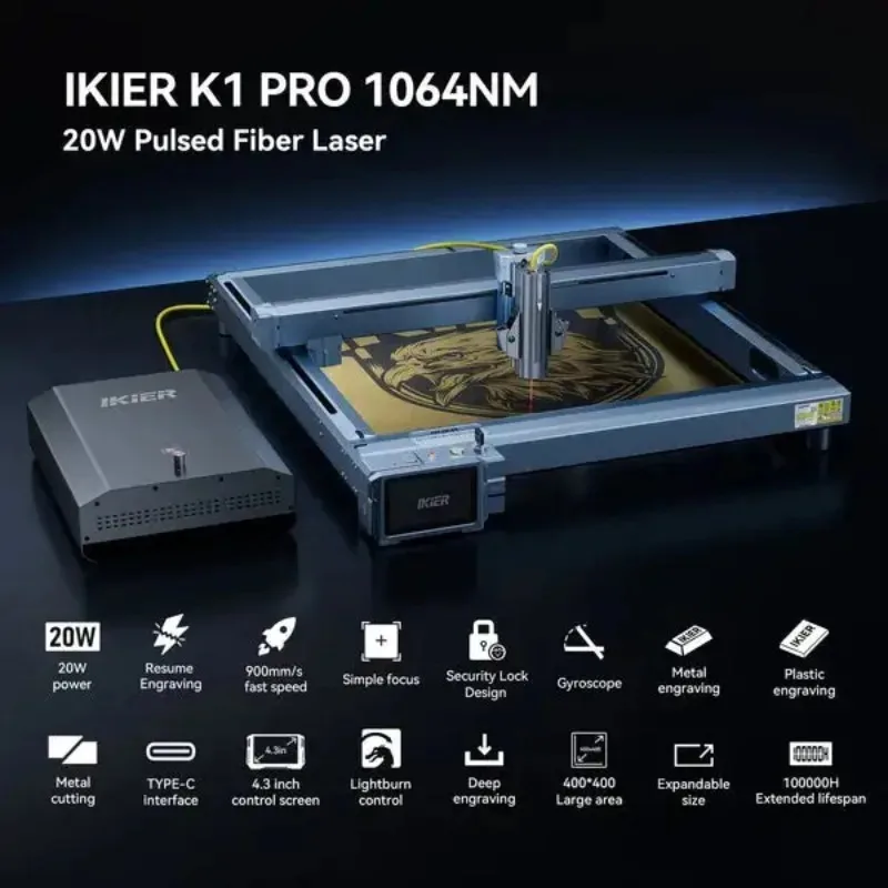 Портативные автоматические лазерные гравировальные и режущие станки K1 Pro 1064 нм 20 Вт для металла, стали и алюминия
Портативные автоматические лазерные гравировальные и режущие станки K1 Pro 1064 нм 20 Вт для металла, стали и алюминия