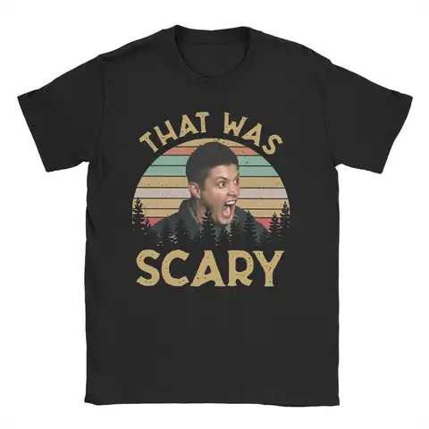 Supernatural TV T-Shirt Summer Dean Winchester hat Was Scary Funny Cotton T-Shirts Man Hip Hop Casual Tee Shirt Short Sleeves
