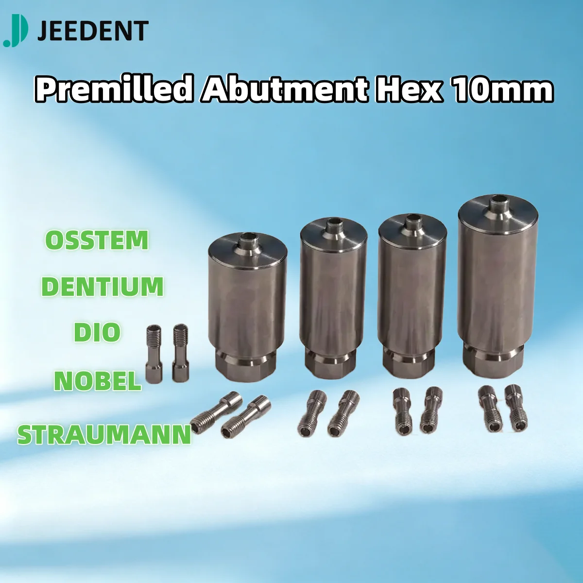 Detal Premilled Abutment Hex 10mm CAD/CAM Ti Zirconia Implant Part Compatible with Multiple Dental Implant Brands
Detal Premilled Abutment Hex 10mm CAD/CAM Ti Zirconia Implant Part Compatible with Multiple Dental Implant Brands