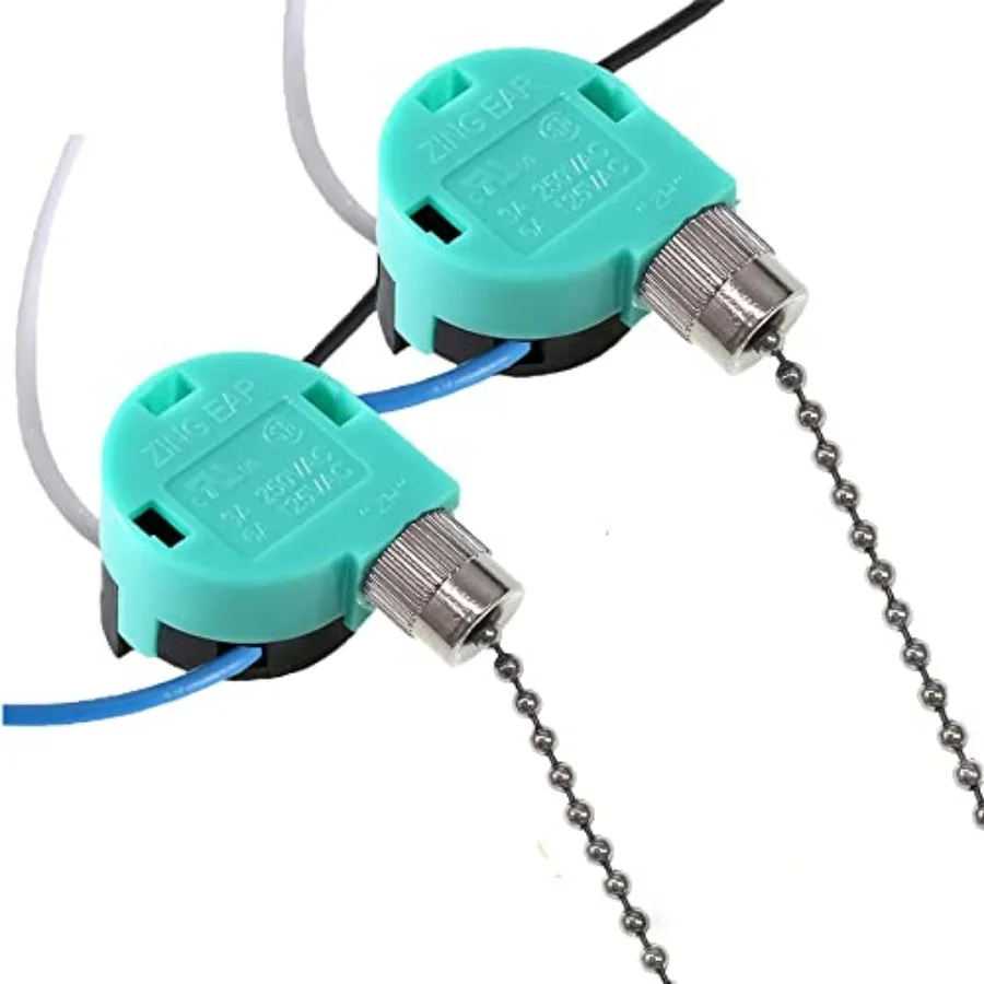 Ceiling Fan Switch Zing Ear ZE-268S6, 3 Speed 4 Wire Pull Chain Switch Fan Light Switch Replacement Part with 4 Pre-Installed W
Ceiling Fan Switch Zing Ear ZE-268S6, 3 Speed 4 Wire Pull Chain Switch Fan Light Switch Replacement Part with 4 Pre-Installed W