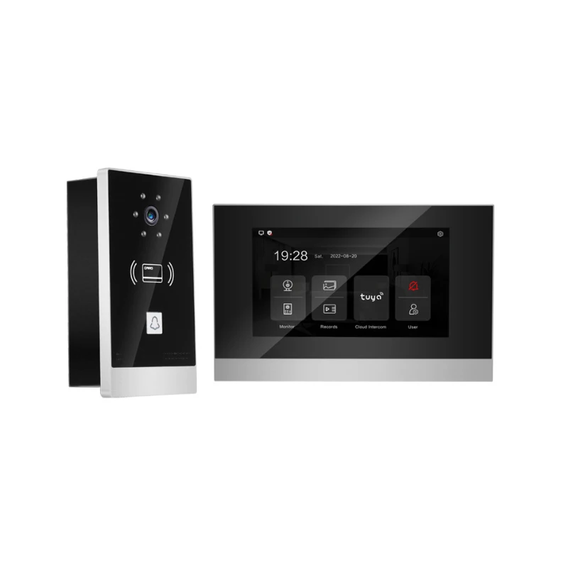 Two Wired 7 Inch Tuya APP IP Video Door Phone Smart Intercom Suitable for European Area
Two Wired 7 Inch Tuya APP IP Video Door Phone Smart Intercom Suitable for European Area