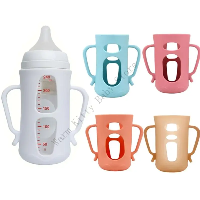 5 PCs Classic BPA Free Silicone Baby Bottle Holder Shockproof Protective Silicone Sleeves with Handle For 160/240ml Pieon Bottle
5 PCs Classic BPA Free Silicone Baby Bottle Holder Shockproof Protective Silicone Sleeves with Handle For 160/240ml Pieon Bottle
