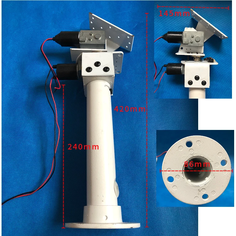 New DC dual-axis gimbal solar robot with large load and high torque all-metal X-axis Y-axis
New DC dual-axis gimbal solar robot with large load and high torque all-metal X-axis Y-axis