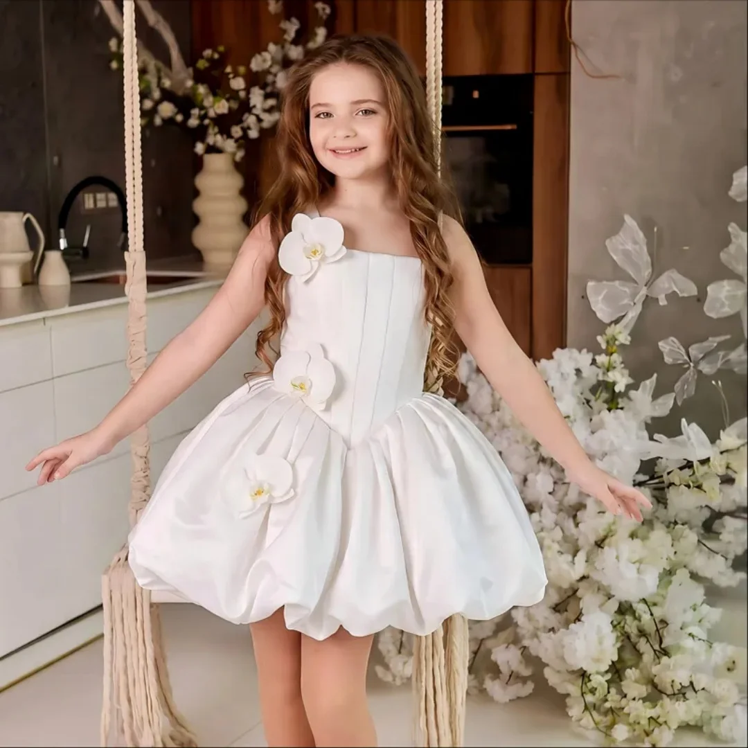 3D Applique Above Knee Length Fluffy Tutu Spaghetti Strap Princess Pageant Party Gown Flower Girl Dress for Wedding
3D Applique Above Knee Length Fluffy Tutu Spaghetti Strap Princess Pageant Party Gown Flower Girl Dress for Wedding