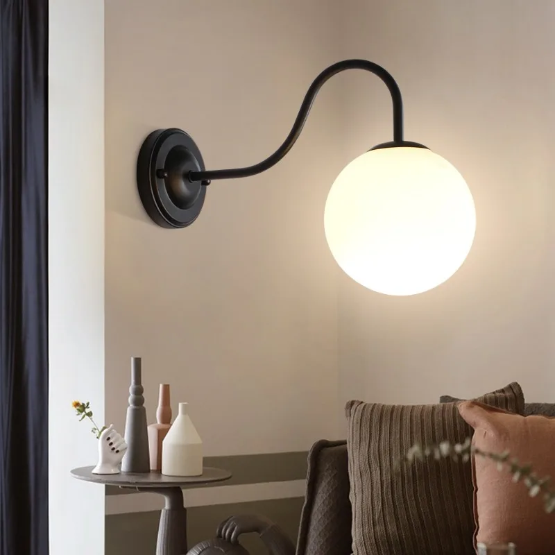 Nordic Glass Ball LED Wall Light for Living Room Interior Bedroom LED Wall Lighting Fixture Wall Sconce for Home
Nordic Glass Ball LED Wall Light for Living Room Interior Bedroom LED Wall Lighting Fixture Wall Sconce for Home